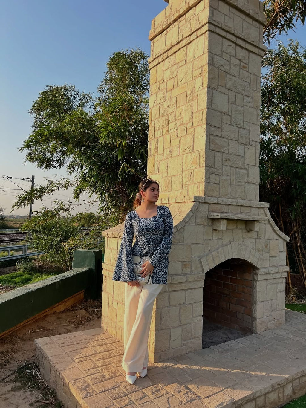 Meera Blue Backless Short  Kurti