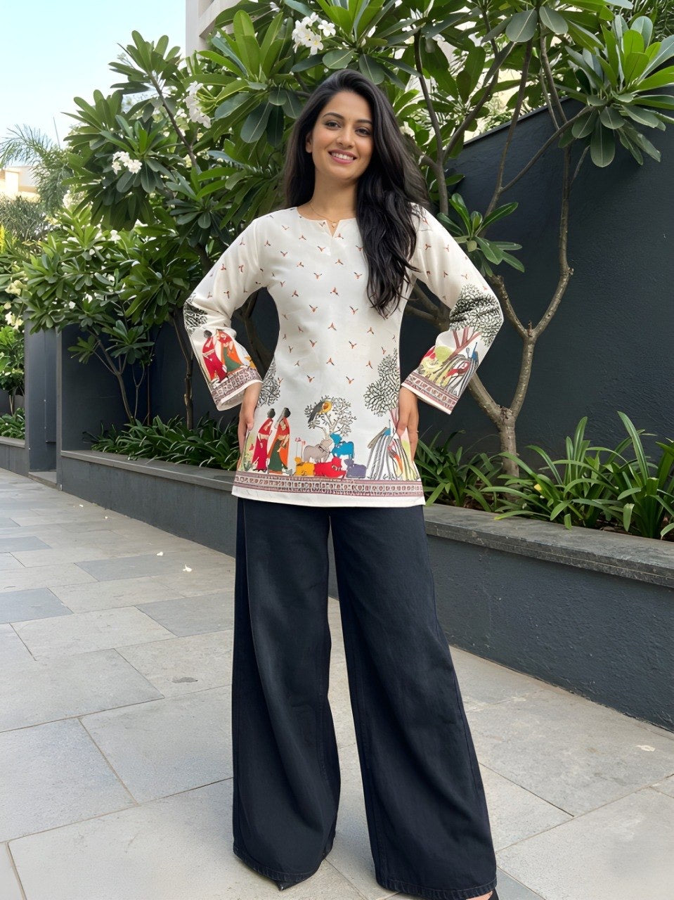 Kalamkari Printed Short Kurti