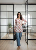 White rayon short kurti