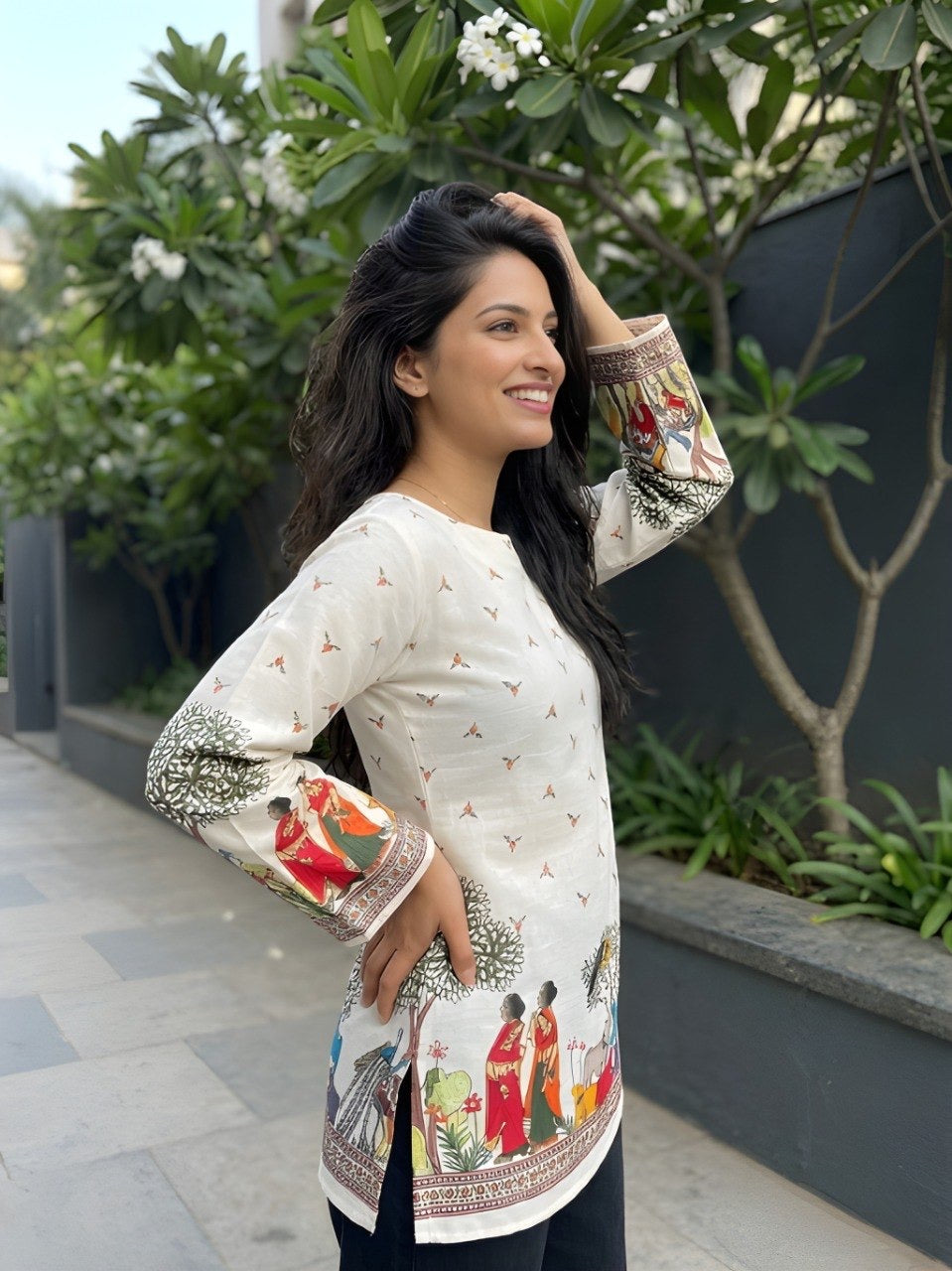 Kalamkari Printed Short Kurti