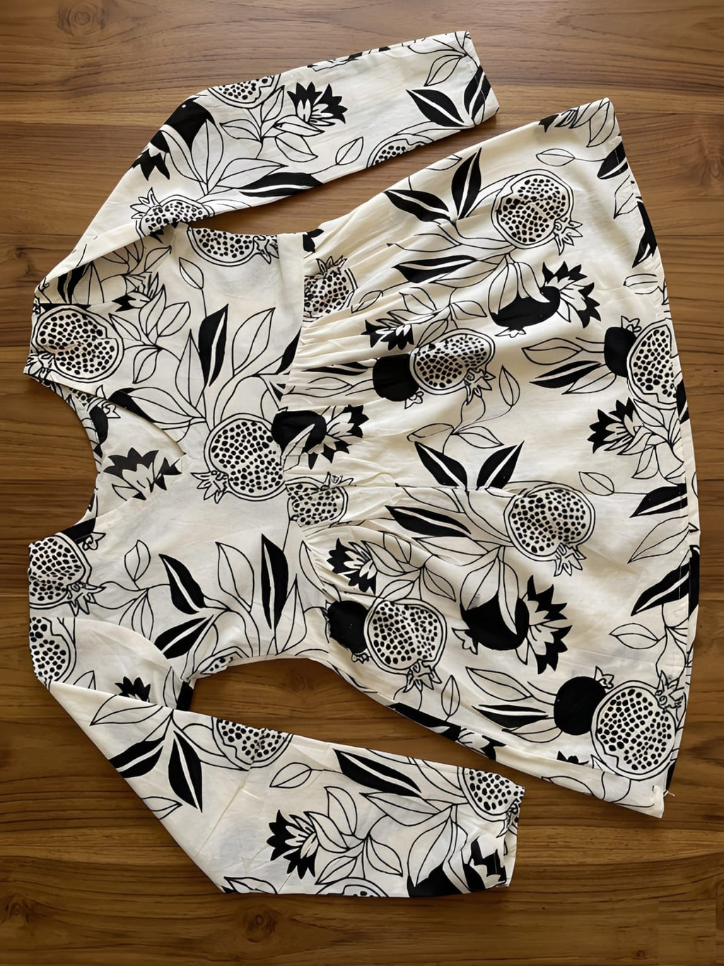 White Printed Flare Short Kurti