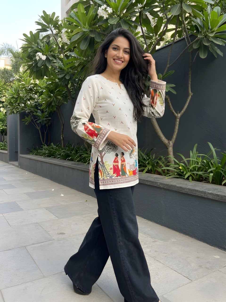 Kalamkari Printed Short Kurti