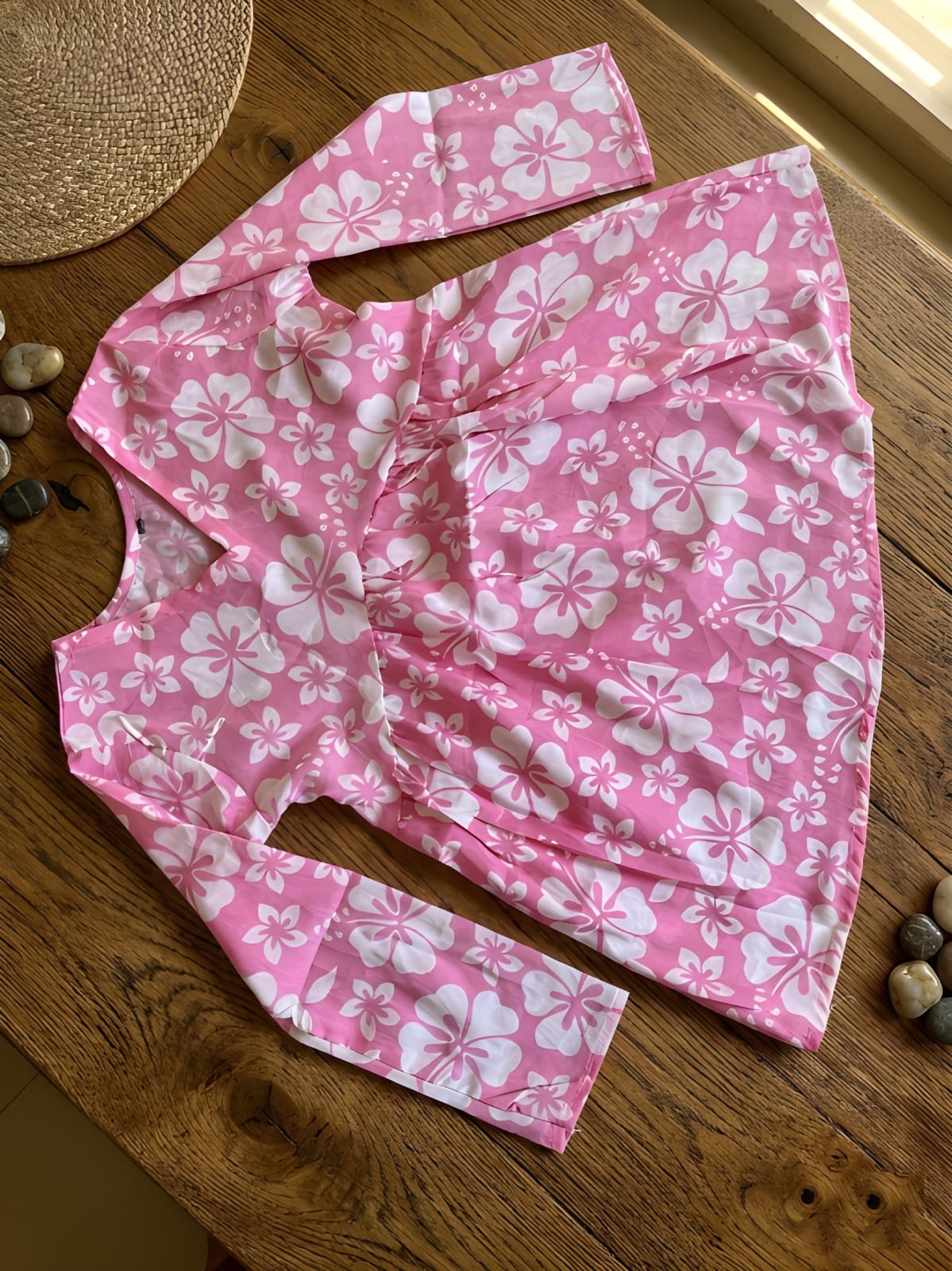 Pink flare short kurti